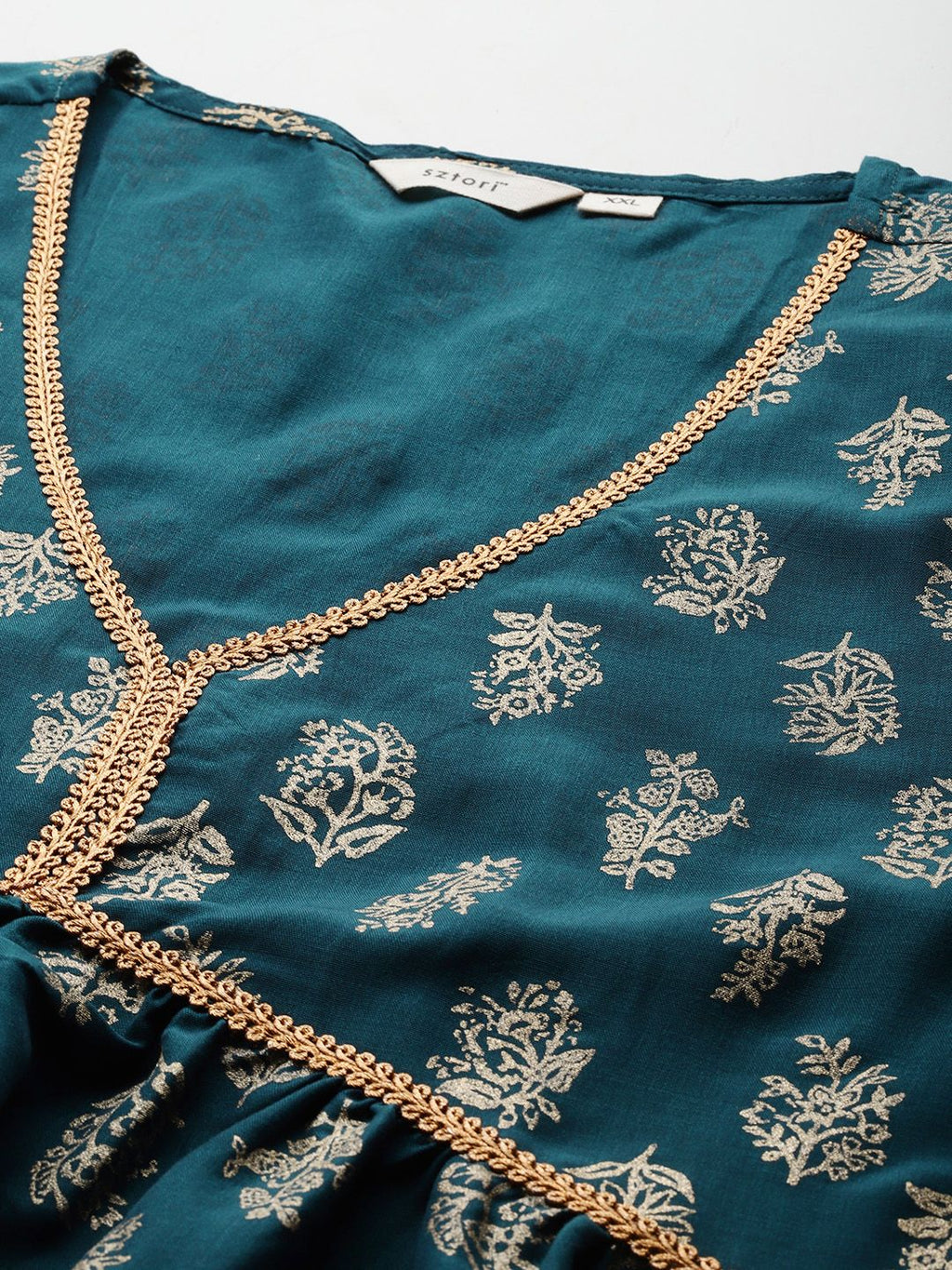 Sztori Plus Size Ethnic Motifs Kurta Set