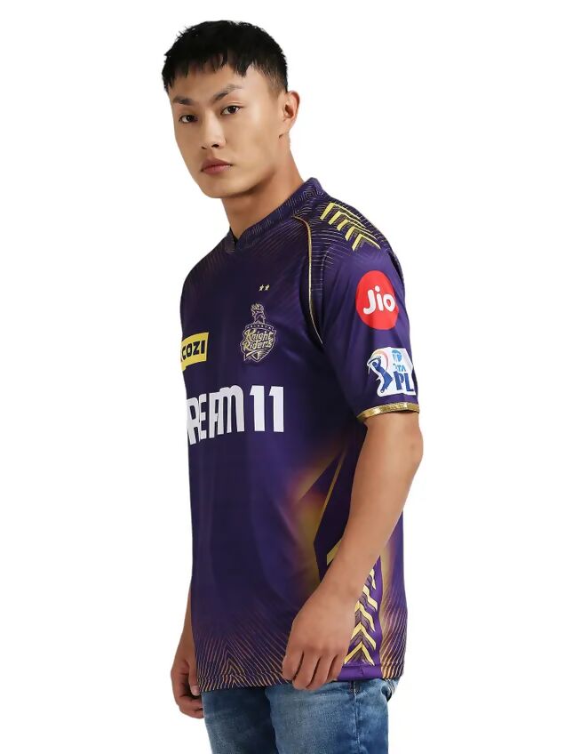 Kolkata Knight Riders Men Purple Printed Half Sleeves Jersey IPL, T20