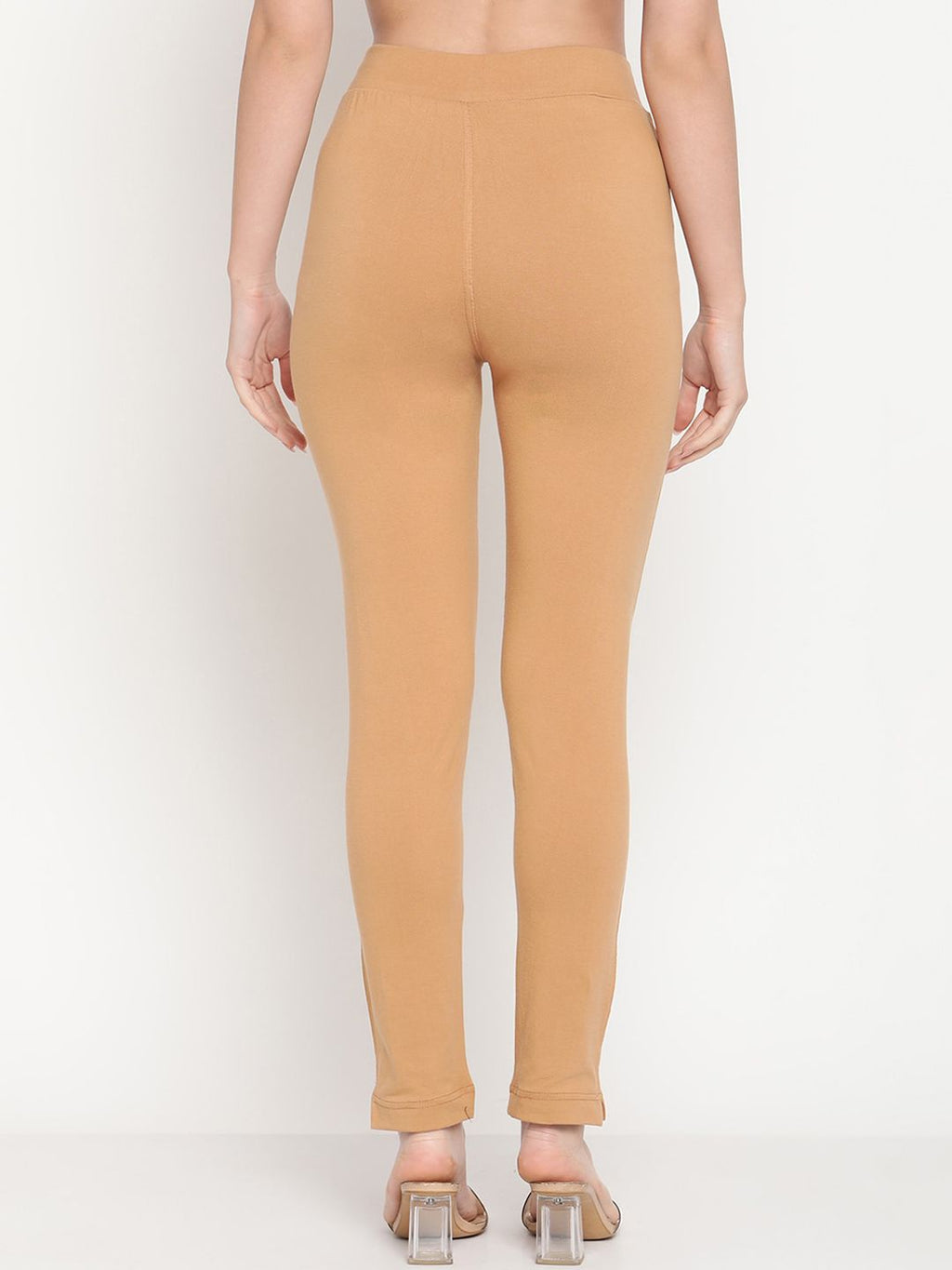 TAG 7 Pack of 2 Beige & Mustard Yellow Ankle-Length Leggings