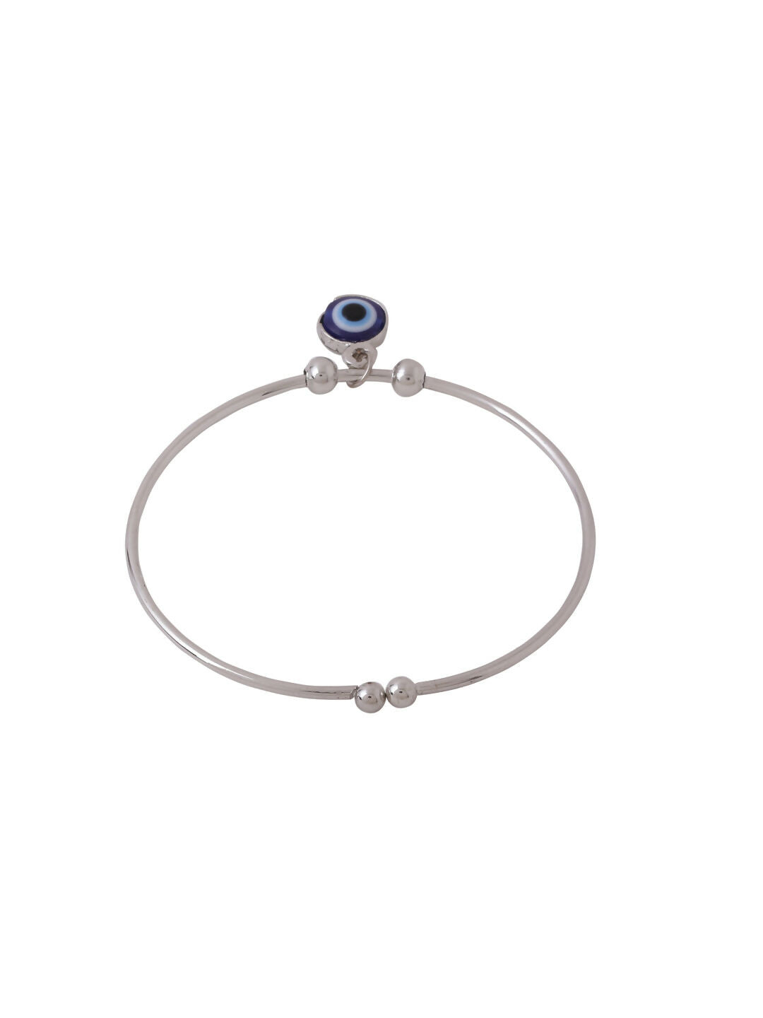 NVR Women Silver Evil Eye Adjustable Bracelet