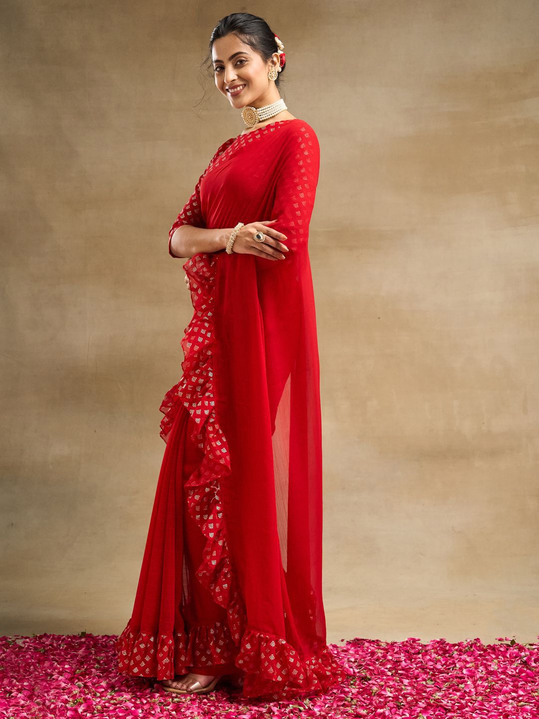 kasee Poly Chiffon Saree