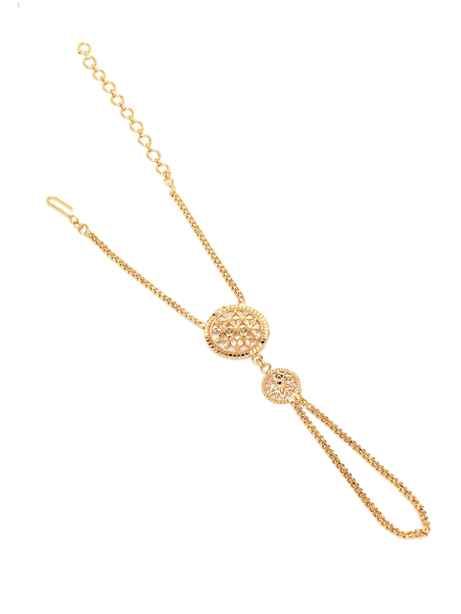 Golden Haathphool (Gold) - Ruby Raang