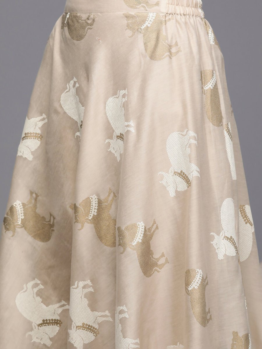 Ahalyaa Women's Traditional Wear Co-ods - Tan