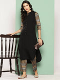 Ahalyaa Womens Kurta Set - Black