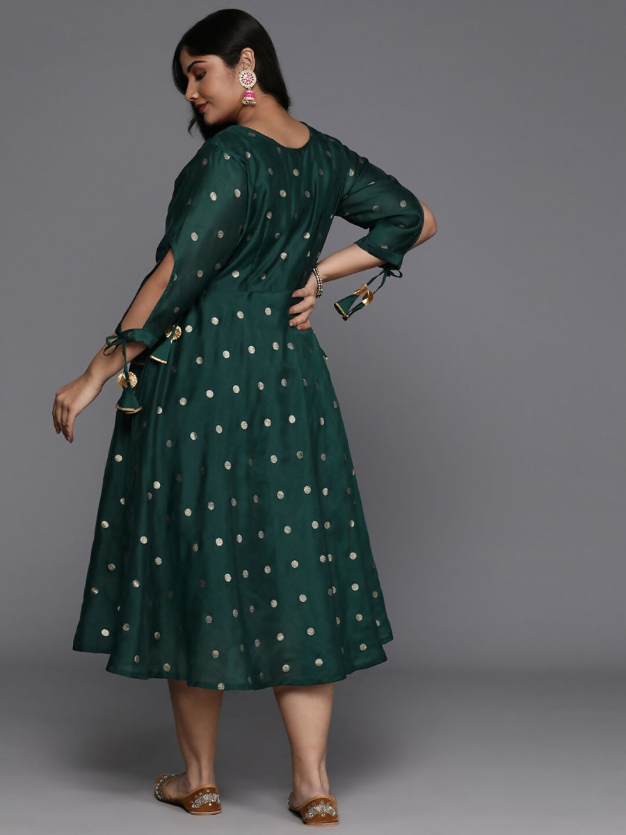 Ahalyaa Women's Traditional wear Ethnic Dress - Green