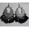 MS Fashion India Muskan Fancy Glass Pearl stone Black Thread Earrings