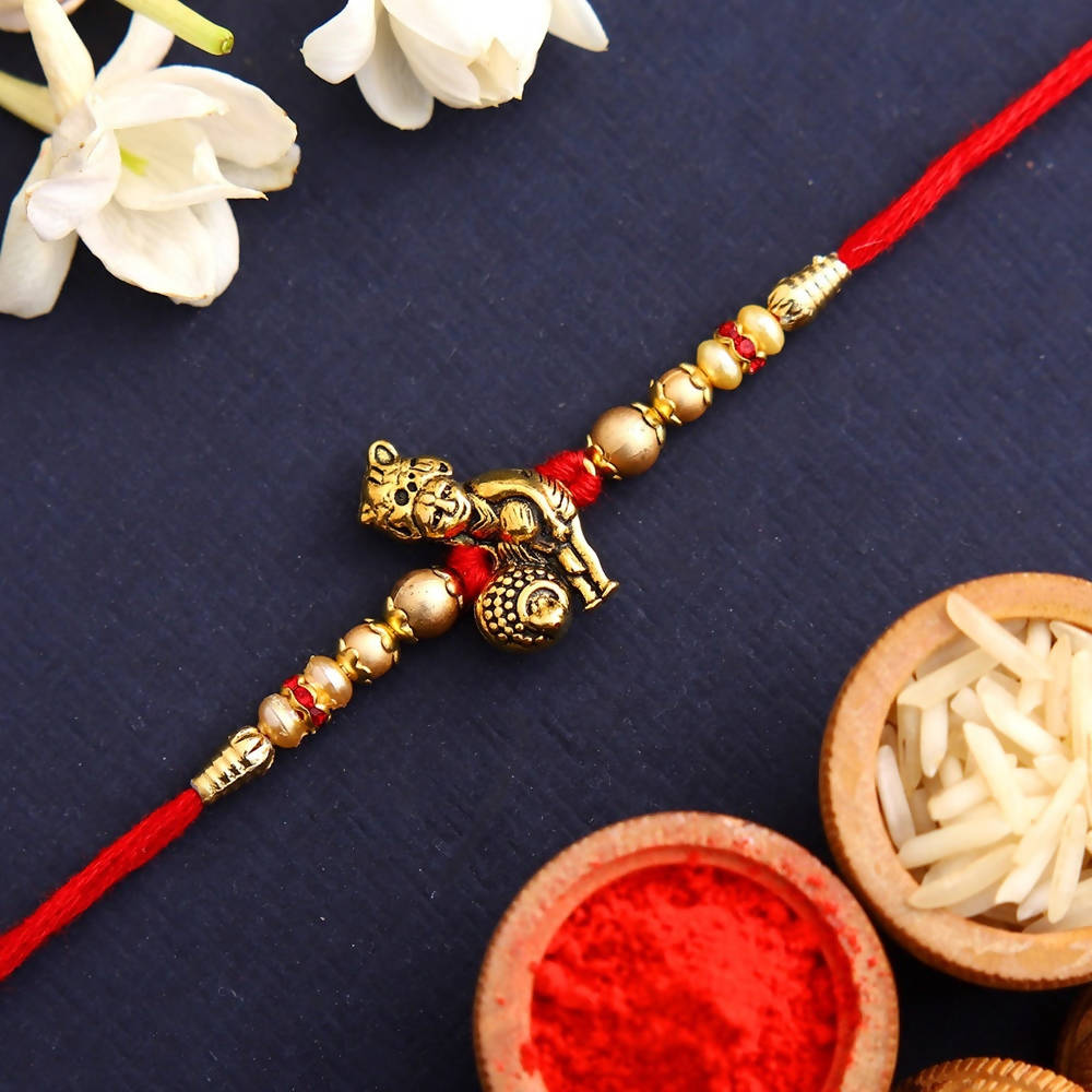 Divine Lord Krishna Pearl Rakhi & Cadbury Fruit N Nut