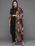 Ahalyaa Women Regular Sequinned Kurta with Trousers & With Dupatta - Black Color