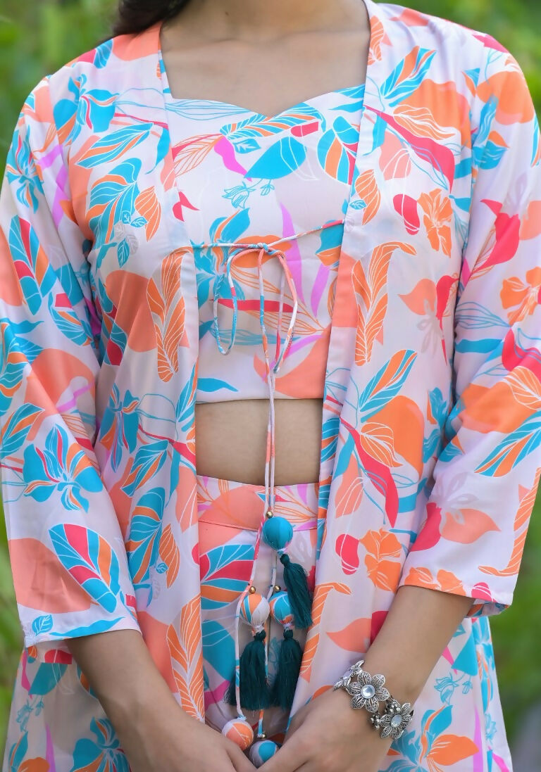 Designer Stylish Off White With Multi Ab Cotton Stitched jacket Style - Anbazaar