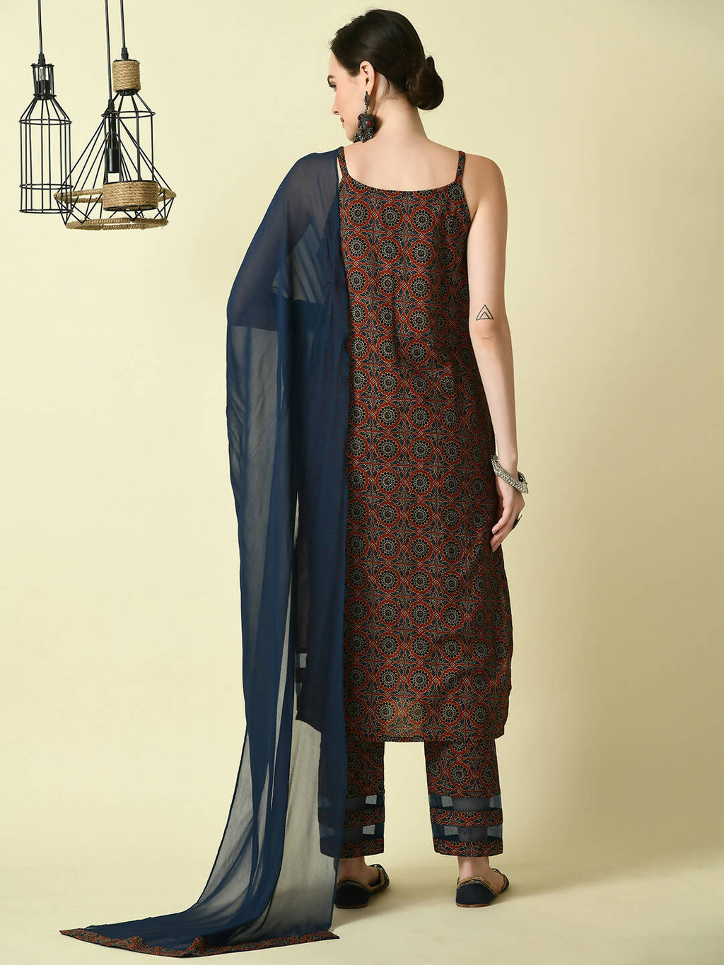 Myshka Women's Multi Straight Printed Kurta