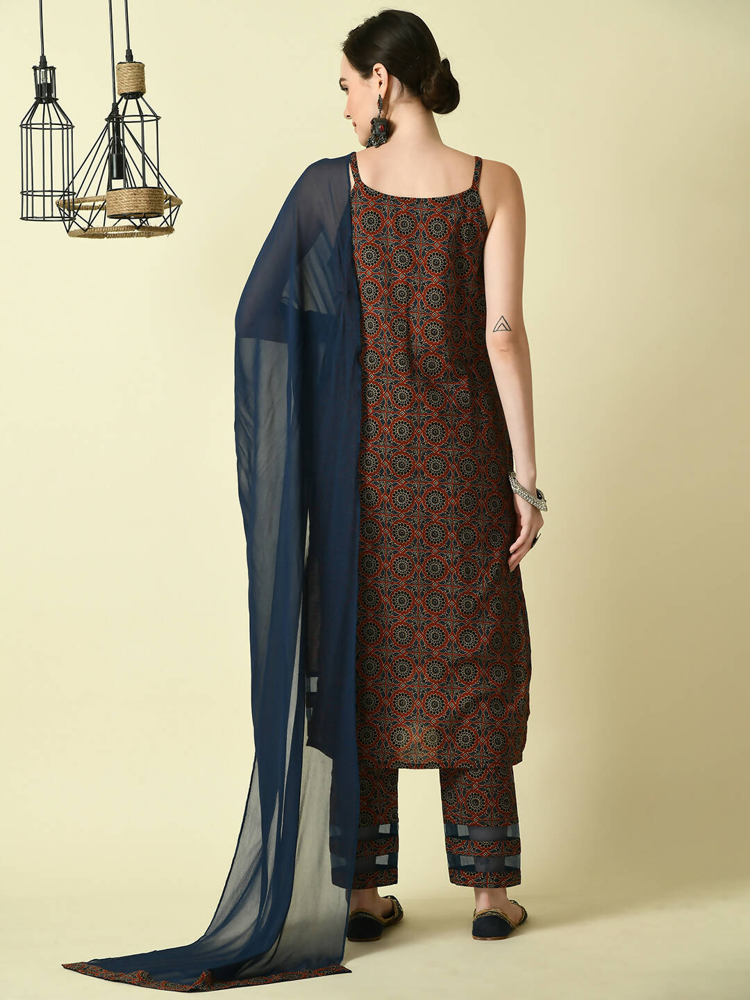 Myshka Women's Multi Straight Printed Kurta