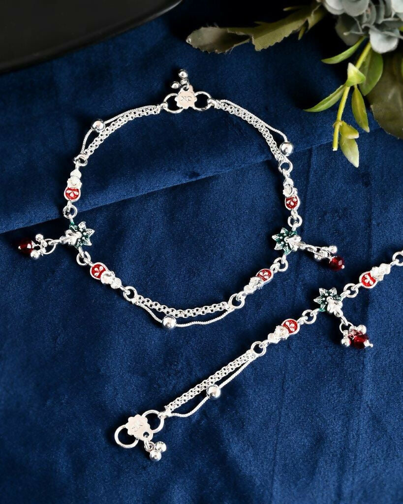 VOJ Set of 2 Traditional Stylish Designer Anklet