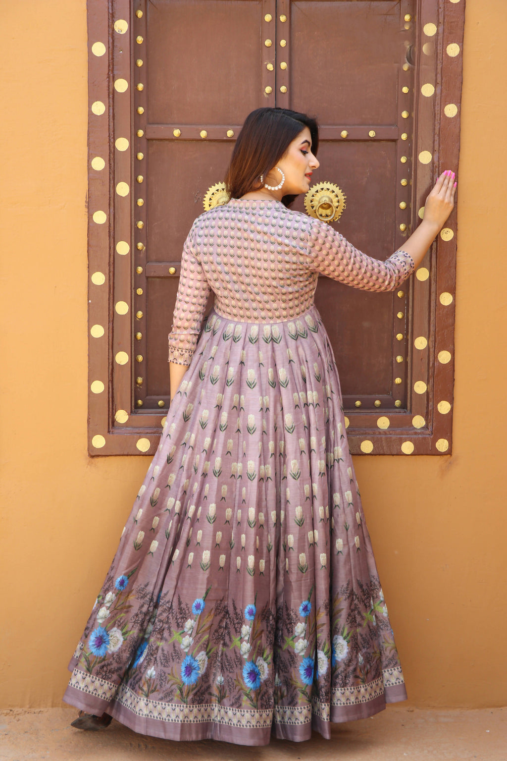 Partywear Designer Pastelpink Chanderi Suit - Anbazaar