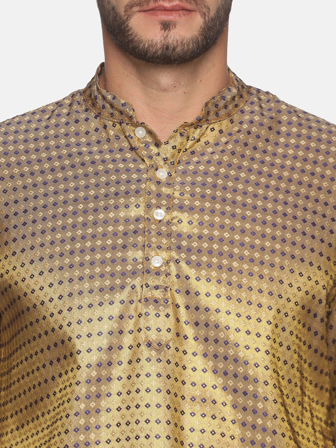 Sethukrishna Men Blue Kurta with Pyjamas