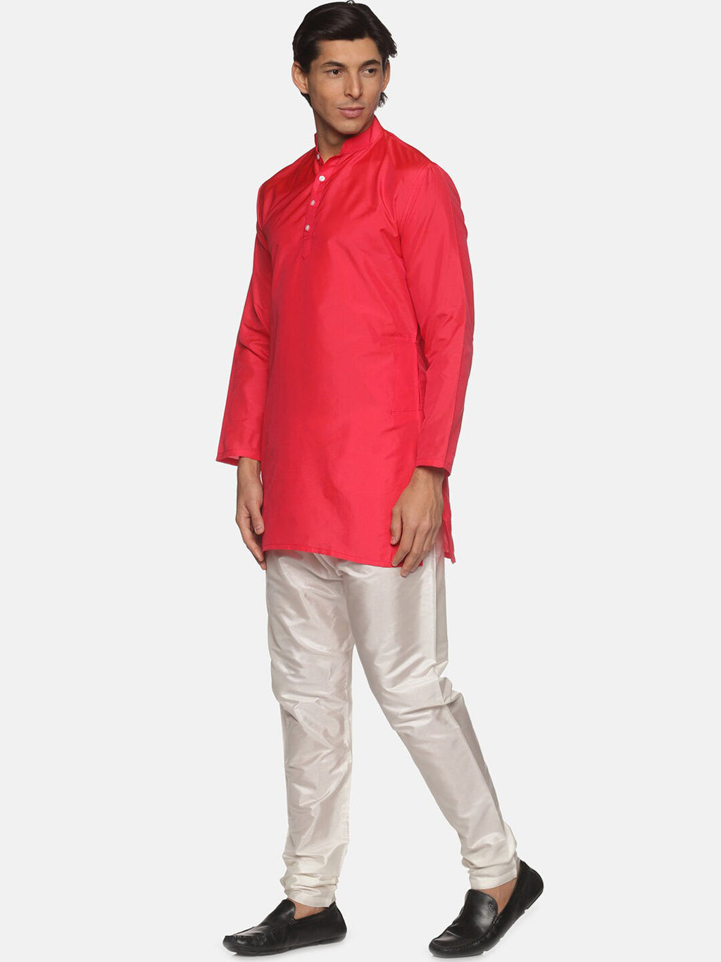 Sethukrishna Men Fuchsia Kurta with Pyjamas