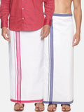 Sethukrishna Men Pack Of 2 Solid Cotton Dhotis