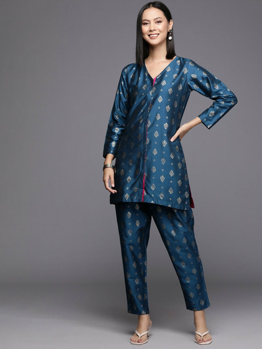 Ahalyaa Women's Traditional Wear Co-ods - Teal Blue