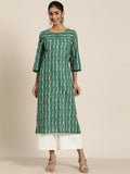 HERE&NOW Abstract Printed Pure Cotton Kurta