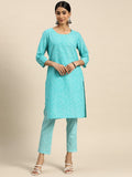 All About You Bandhani Printed Regular Kurta with Trousers