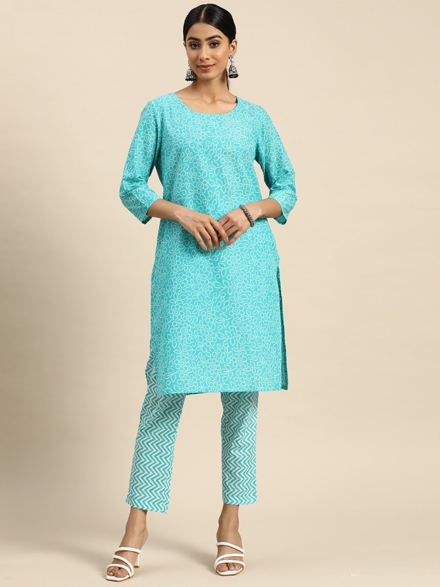 All About You Bandhani Printed Regular Kurta with Trousers