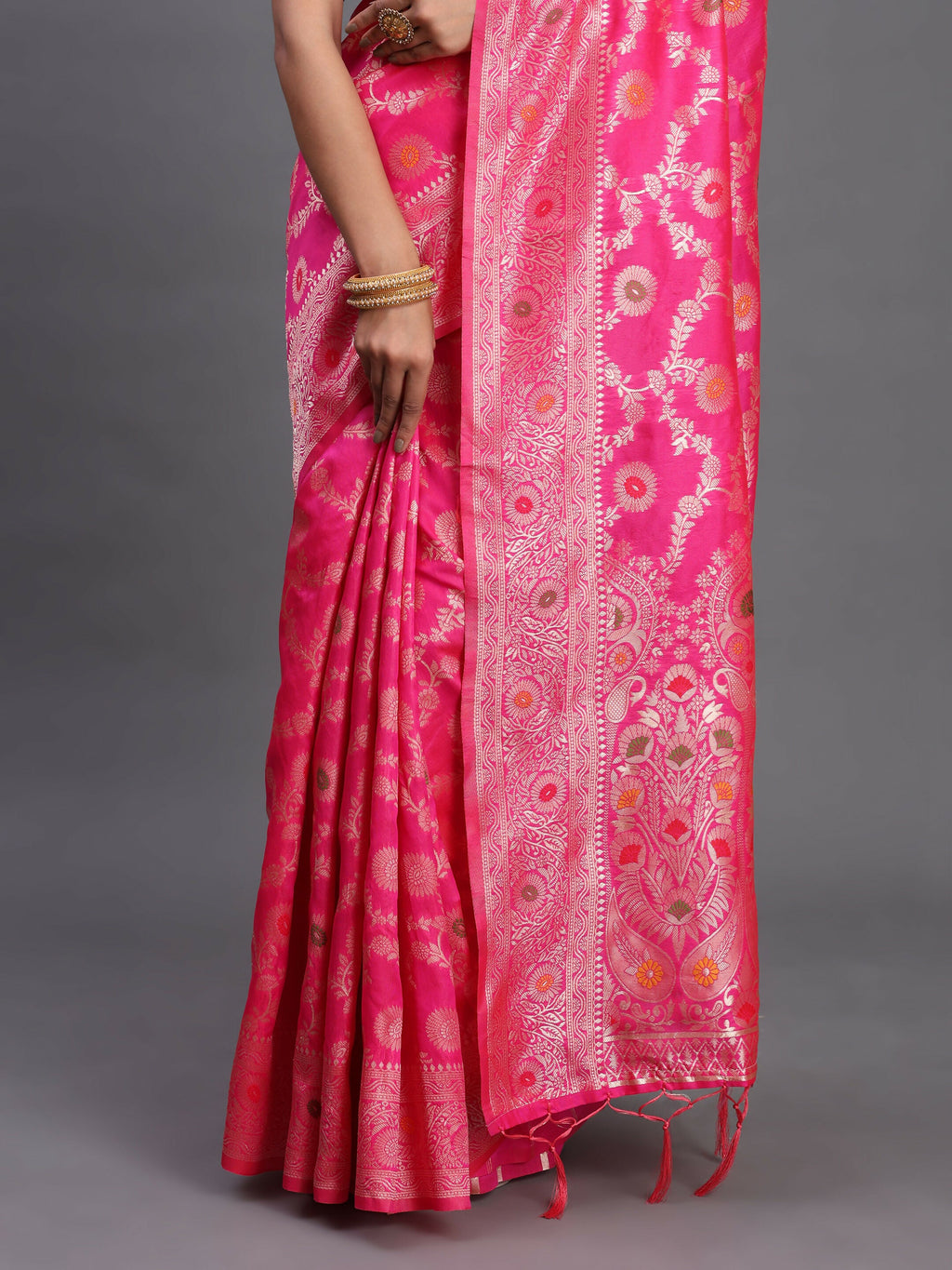Shree Shyam Fashion Banarasi Silk Pink Saree
