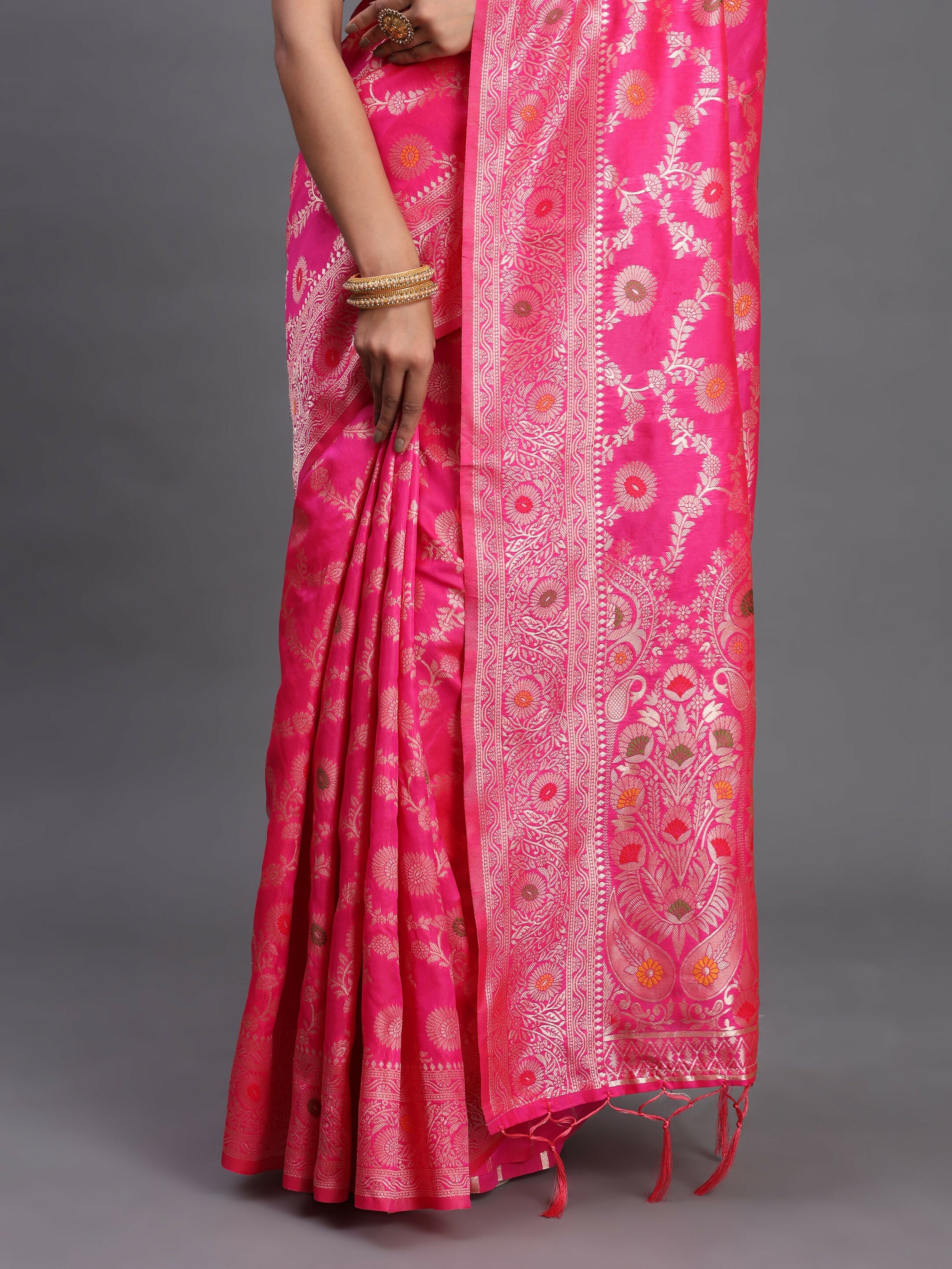 Shree Shyam Fashion Banarasi Silk Pink Saree