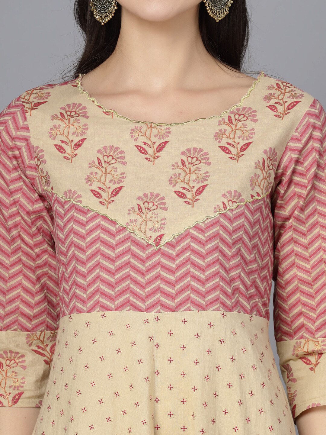 HERE&NOW Women Ethnic Motifs Printed Anarkali Kurta