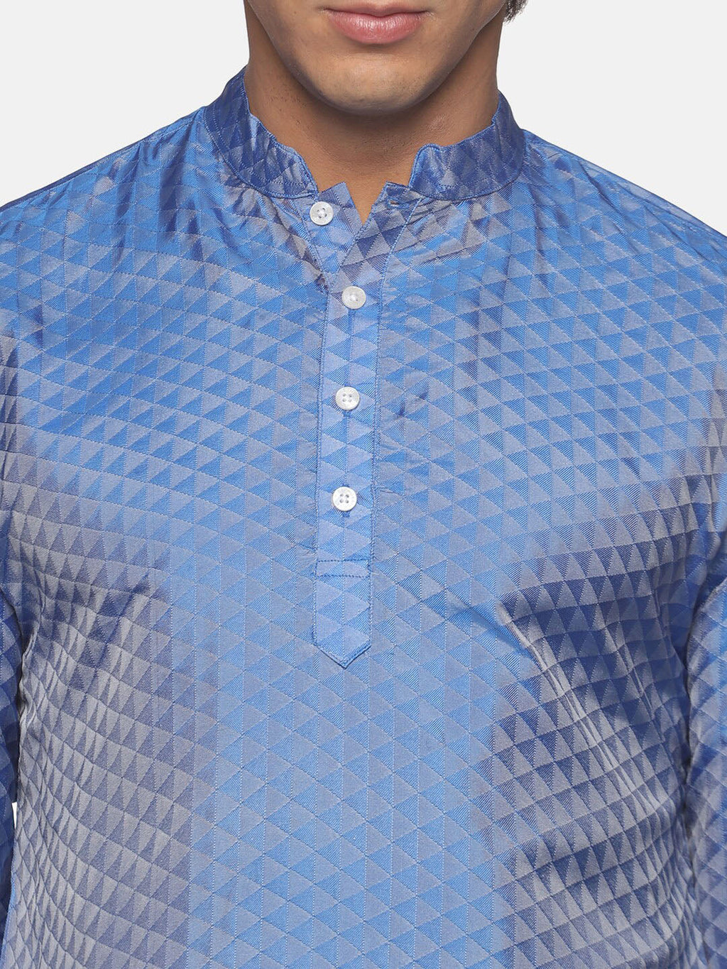 Sethukrishna Men Blue Kurta with Pyjamas