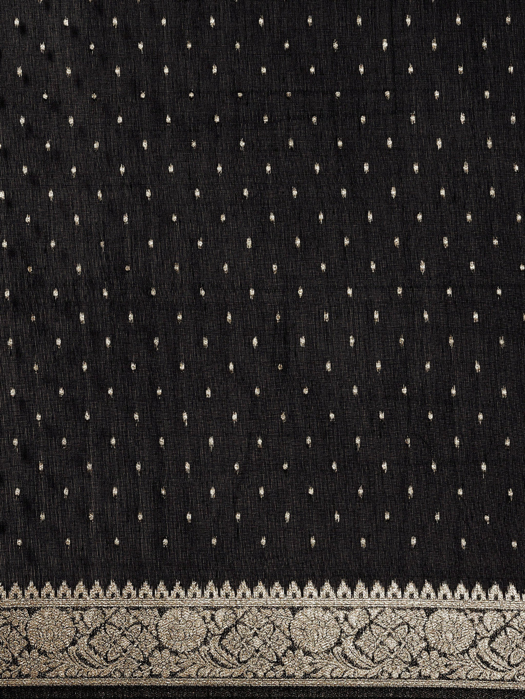 Saree Mall Black Woven Design Zari Silk Blend Banarasi Saree