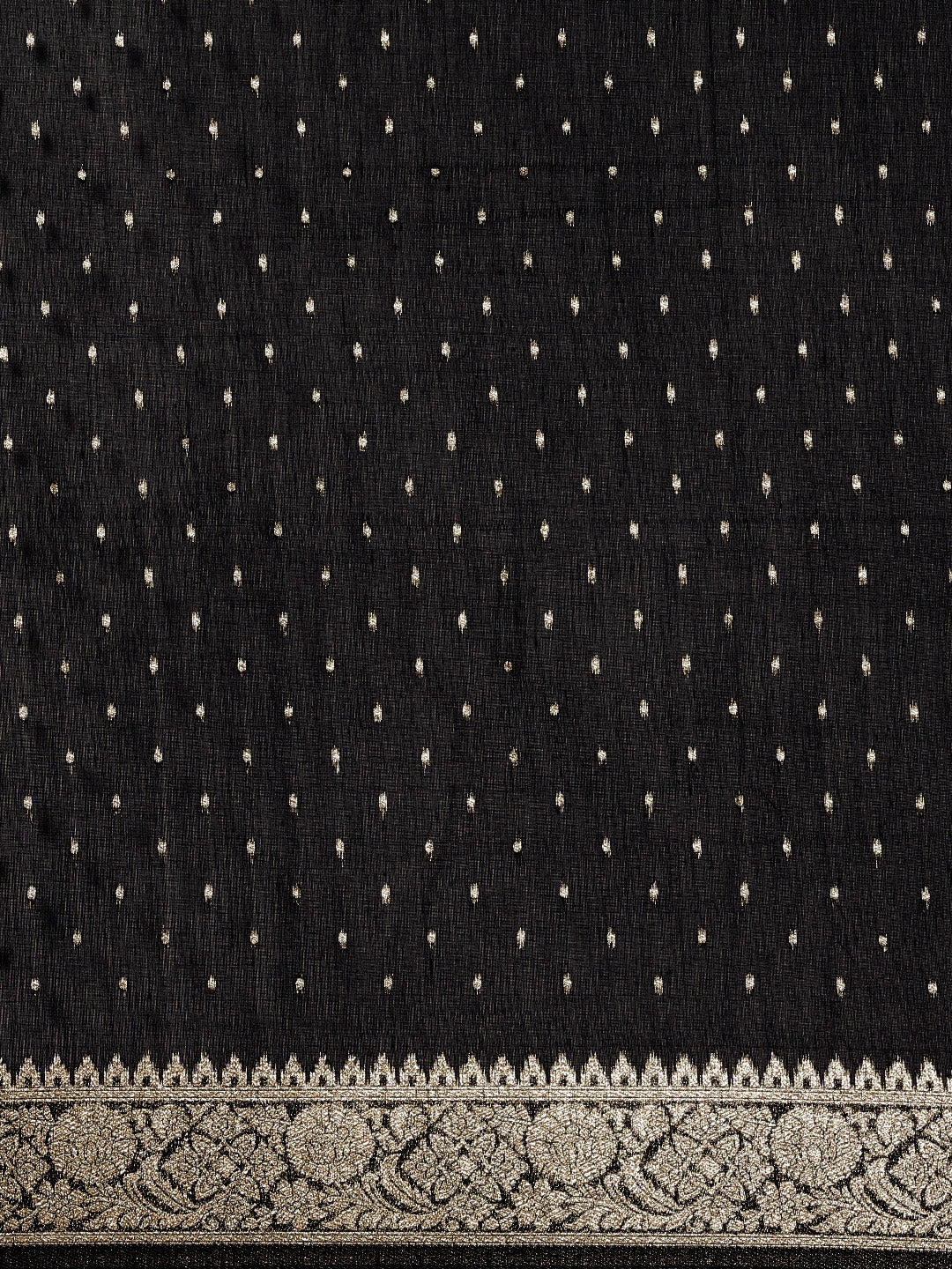Saree Mall Black Woven Design Zari Silk Blend Banarasi Saree