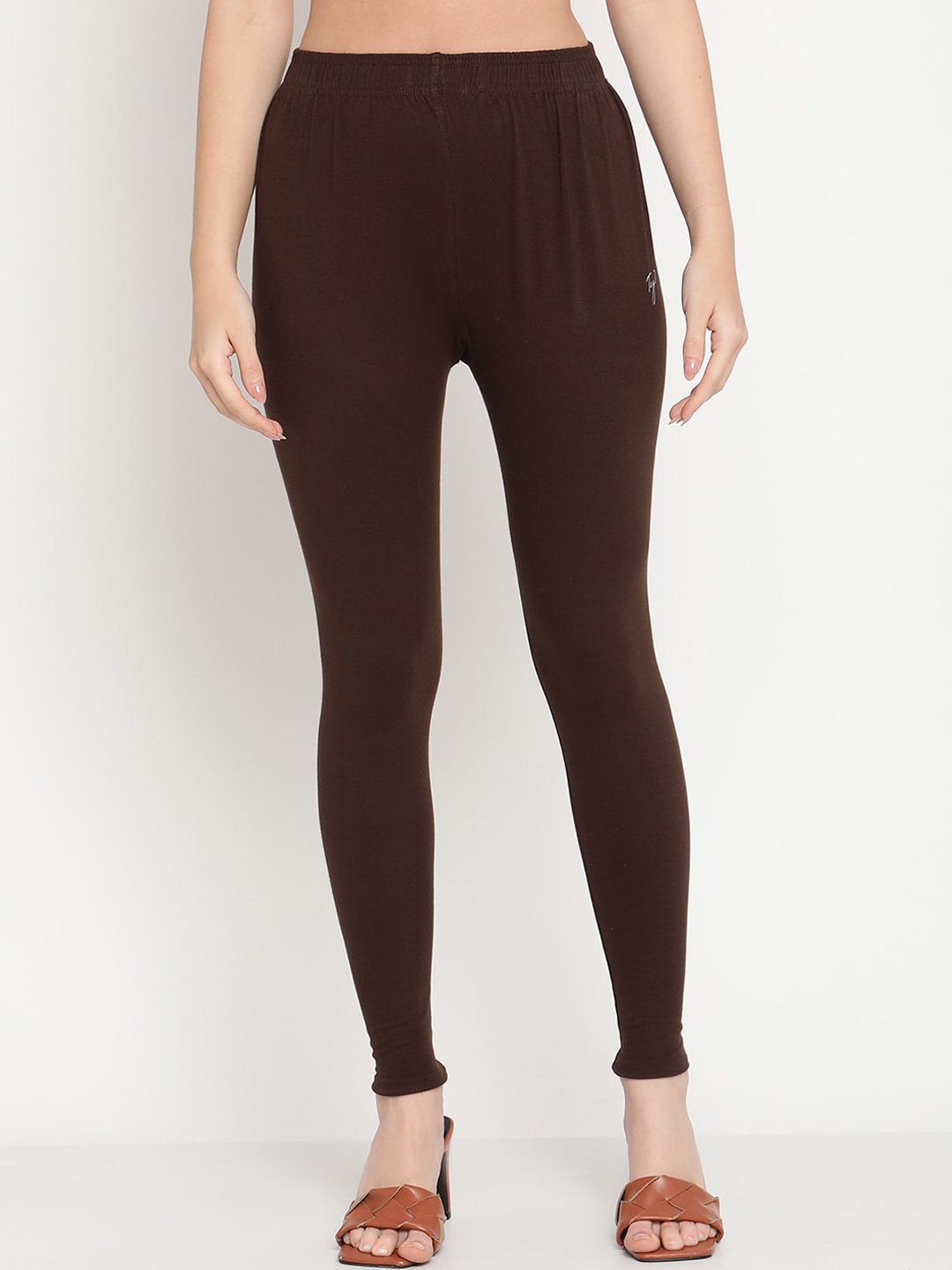 TAG 7 Women Pack Of 2 Solid Comfort-Fit Ankle-Length Leggings
