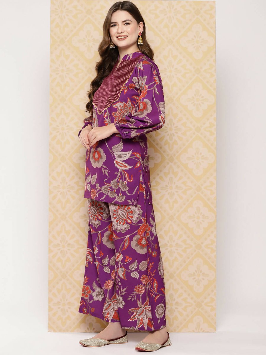 Ahalyaa Women's Traditional Wear Co-ods - Purple