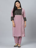 Sztori Plus Size Ethnic Motifs Printed Regular Kurta with Trousers