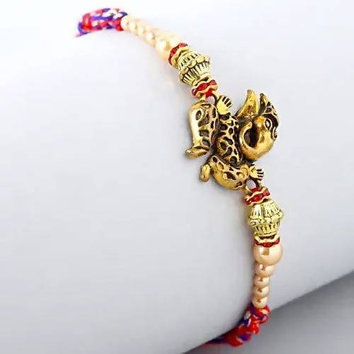 Ganesha Rakhi & Cadbury Silk In I Love My Brother Sleeve