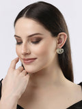 NVR Women Gold-Polished Contemporary Studs Earrings