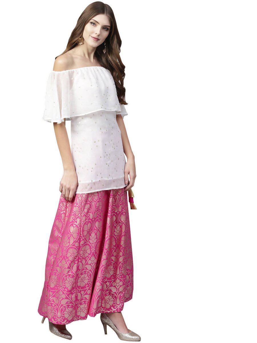 Ahalyaa Women's Traditional Wea Co-ods - White