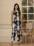 Yufta Cotton Black Pin Tuck Co-Ord Set