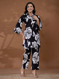 Yufta Cotton Black Printed Co-Ord Set