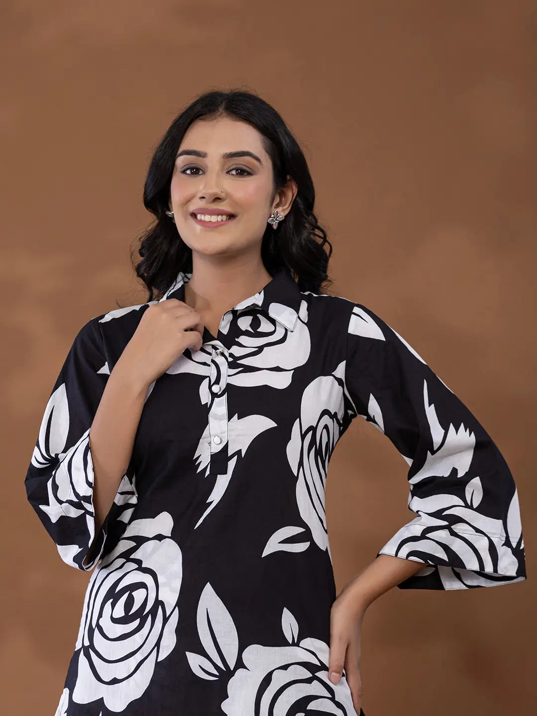 Yufta Cotton Black Printed Co-Ord Set