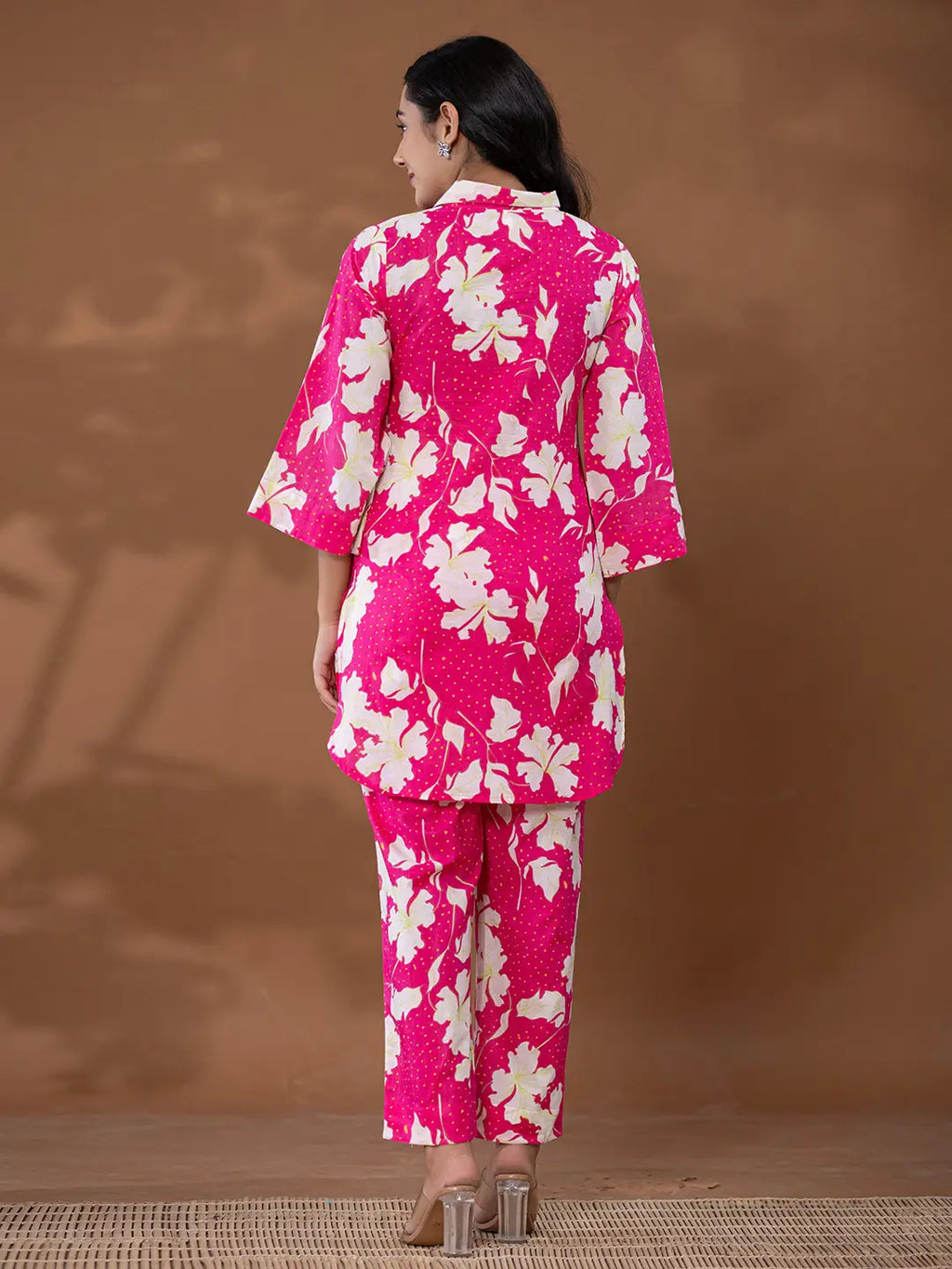 Yufta Cotton Pink Printed Co-Ord Set