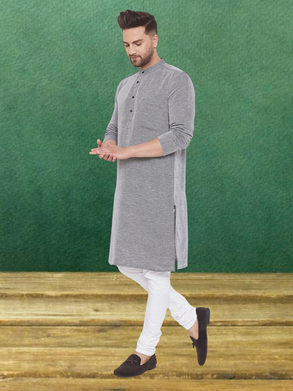 Even Apparels Men's Pure Cotton Striped Kurta