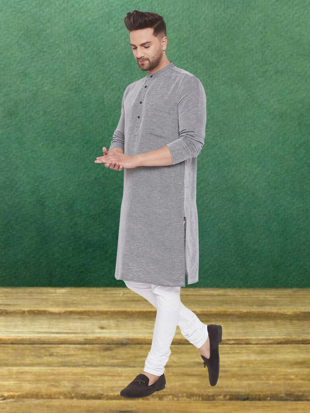 Even Apparels Men's Pure Cotton Striped Kurta