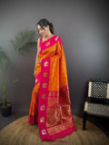 Joban Fashion Pink Butti Banarasi Silk Sarees