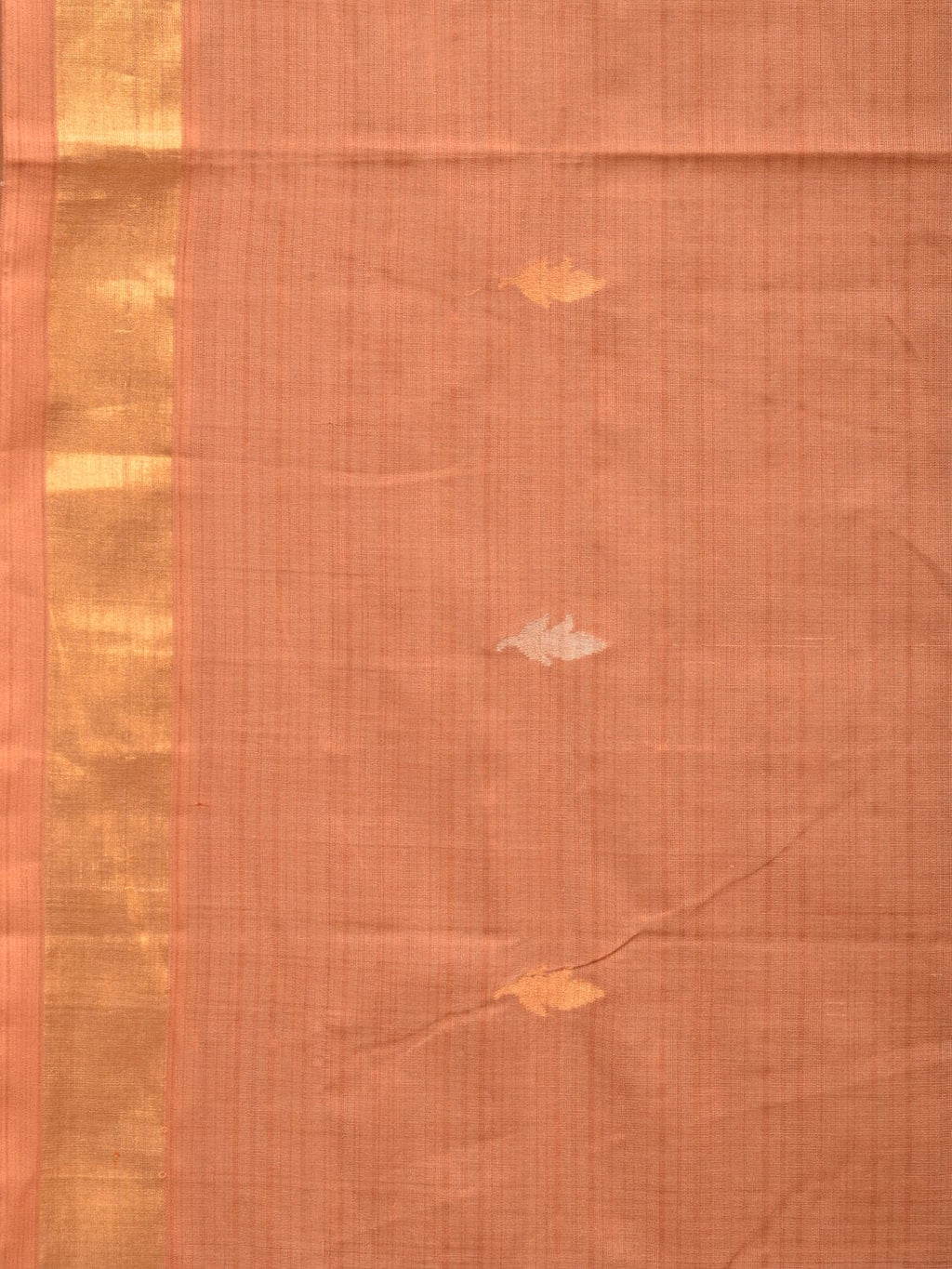 Cream Uppada Cotton Handloom Saree with Grill Pallu Design - Global Threads