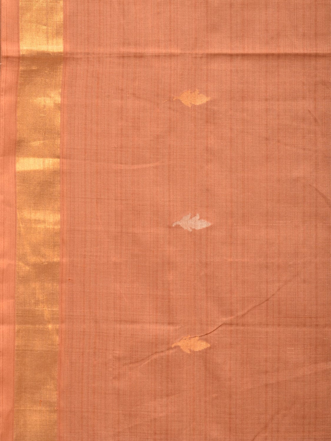 Cream Uppada Cotton Handloom Saree with Grill Pallu Design - Global Threads