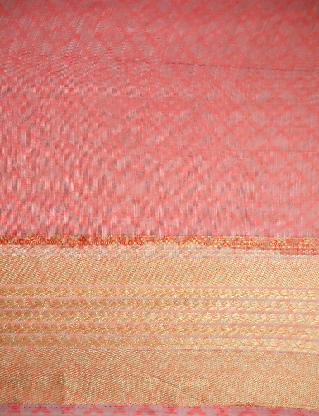 Shades Of Baby Peach With Floral Design Semi Chanderi Saree By Gayathri Reddy Designer Studio