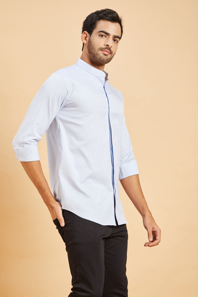 Skii Chinese Collar Shirt by Hilo Design