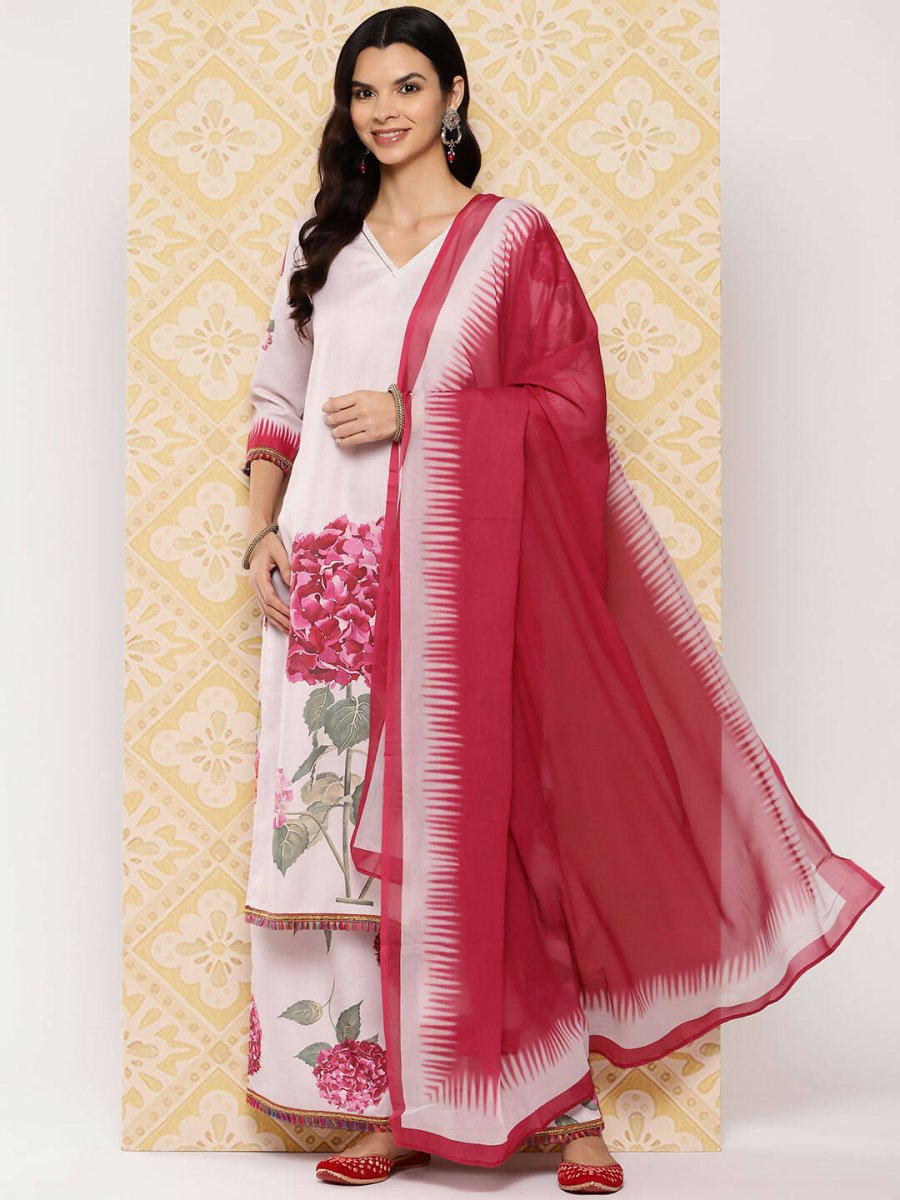 Ahalyaa Women's Traditional wear Kurta Set - Beige