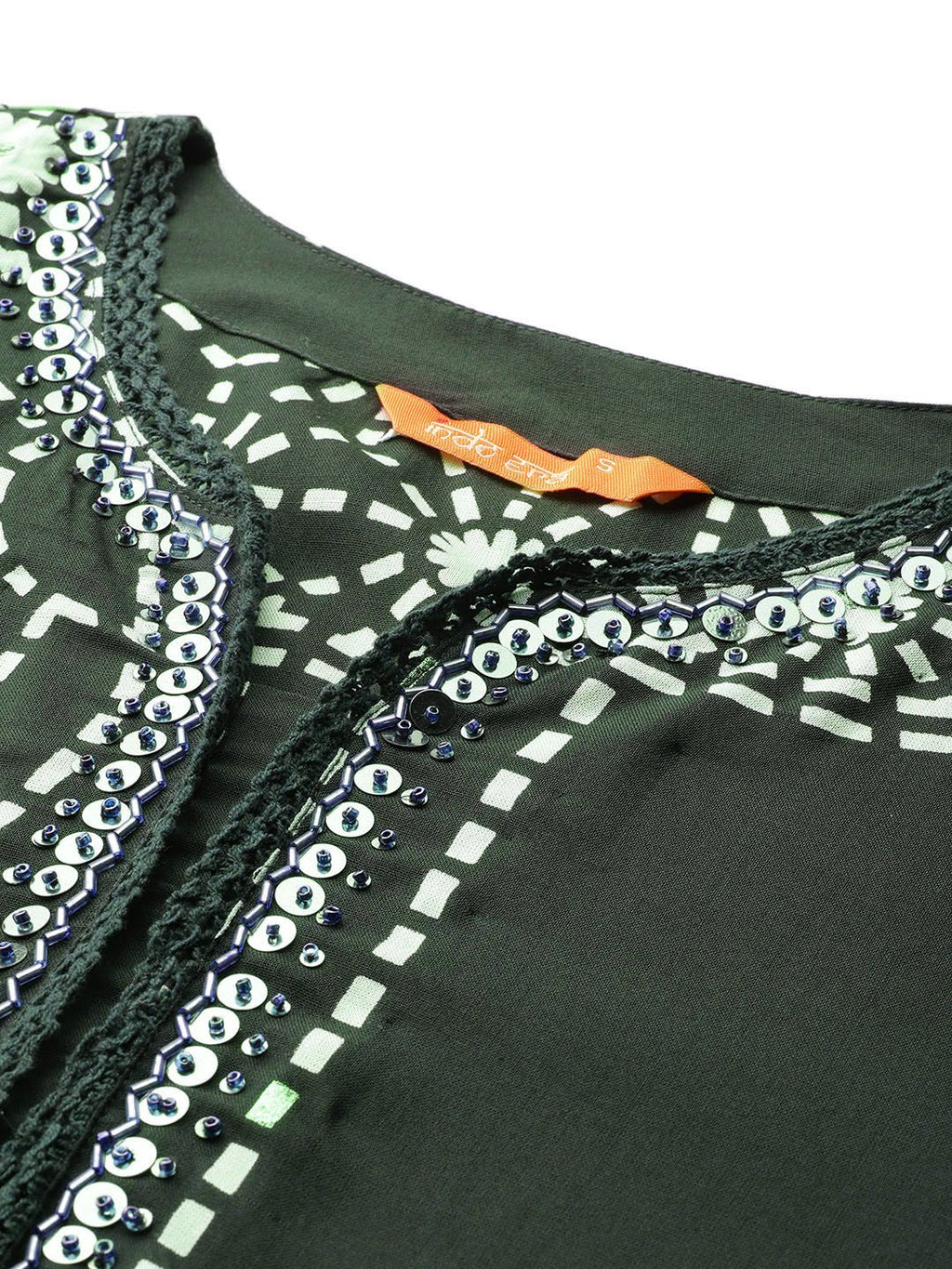 Indo Era Printed Beads & Stones Kurta with Trousers