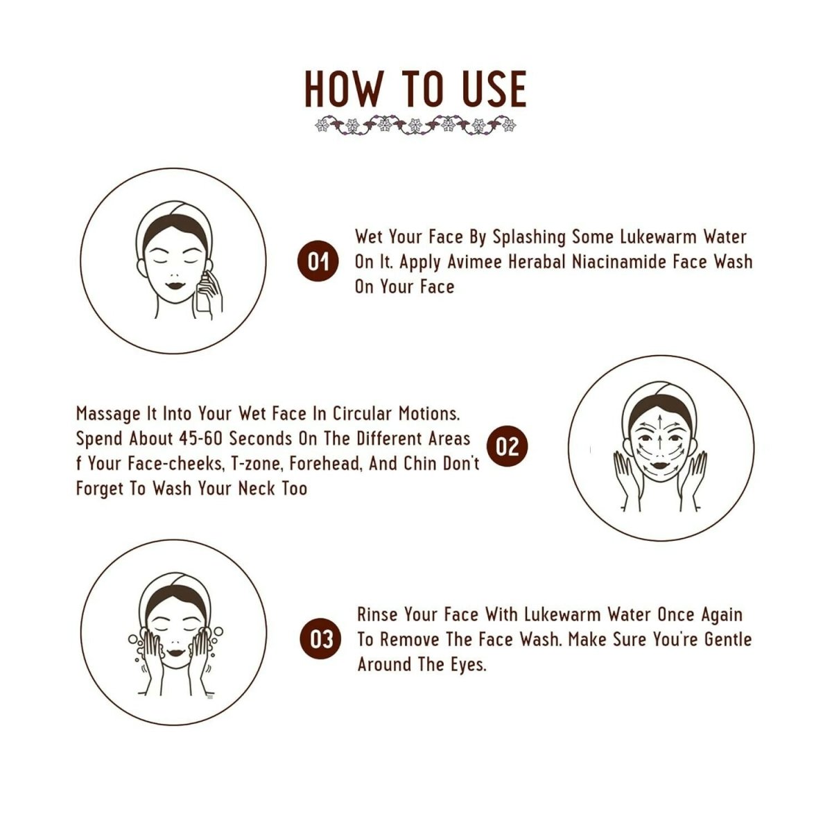 Avimee Herbal Niacinamide Face Wash For Daily Hydration and Nourishment